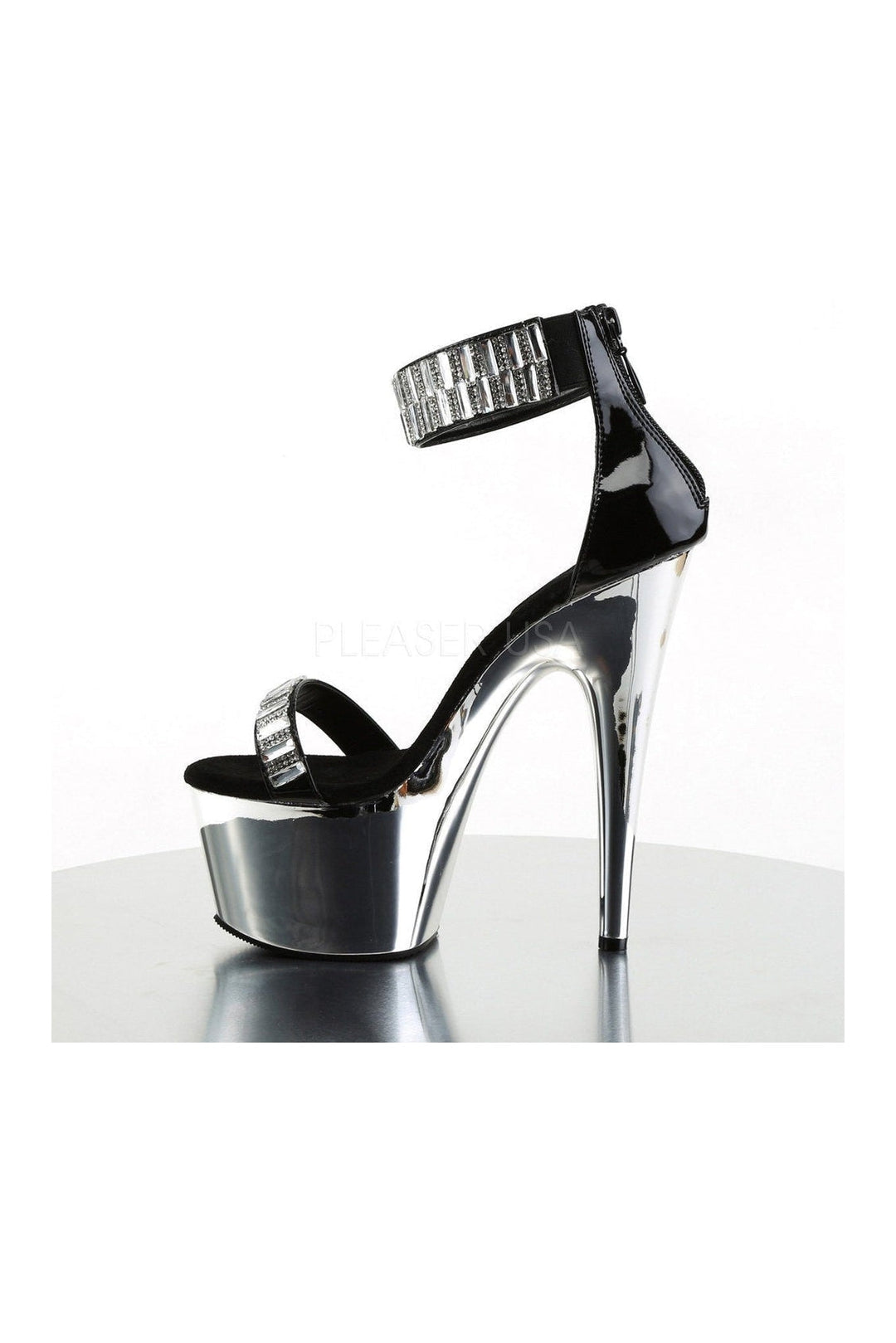 ADORE-769RS Platform Sandal | Black Patent-Pleaser-Sandals-SEXYSHOES.COM