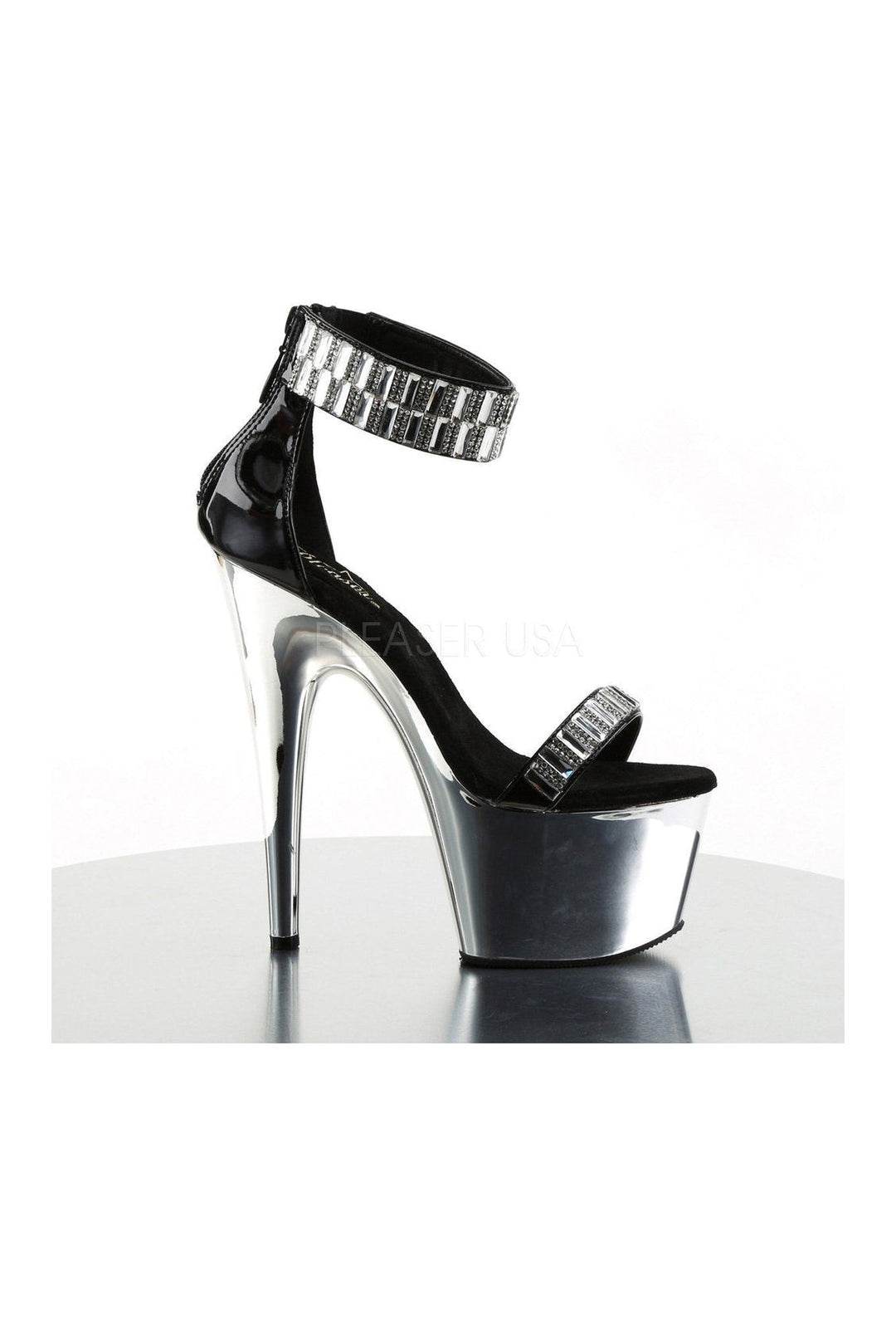 Pleaser ADORE-769RS Platform Sandal in Black Patent