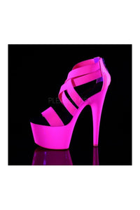 Pleaser ADORE-769UV Exotic Platform Sandal in Fuchsia Faux Leather