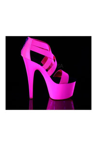 Pleaser ADORE-769UV Exotic Platform Sandal in Fuchsia Faux Leather