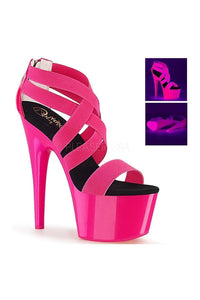 Pleaser ADORE-769UV Exotic Platform Sandal in Fuchsia Faux Leather from SexyShoes.com