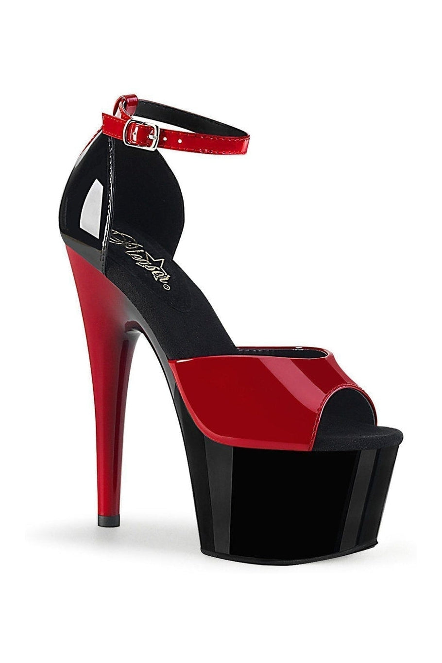 ADORE-789 Stripper Sandal | Red Patent-Pleaser