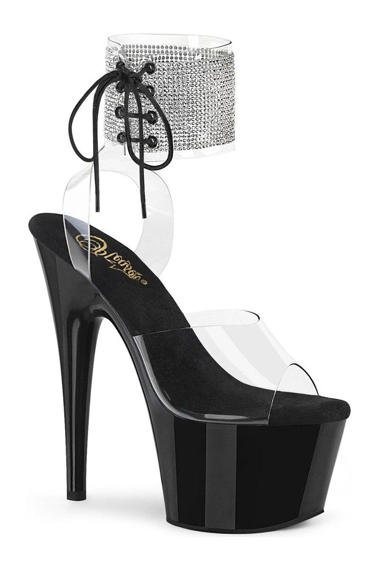Pleaser ADORE-791-2RS Exotic Sandal in Clear Vinyl from SexyShoes.com