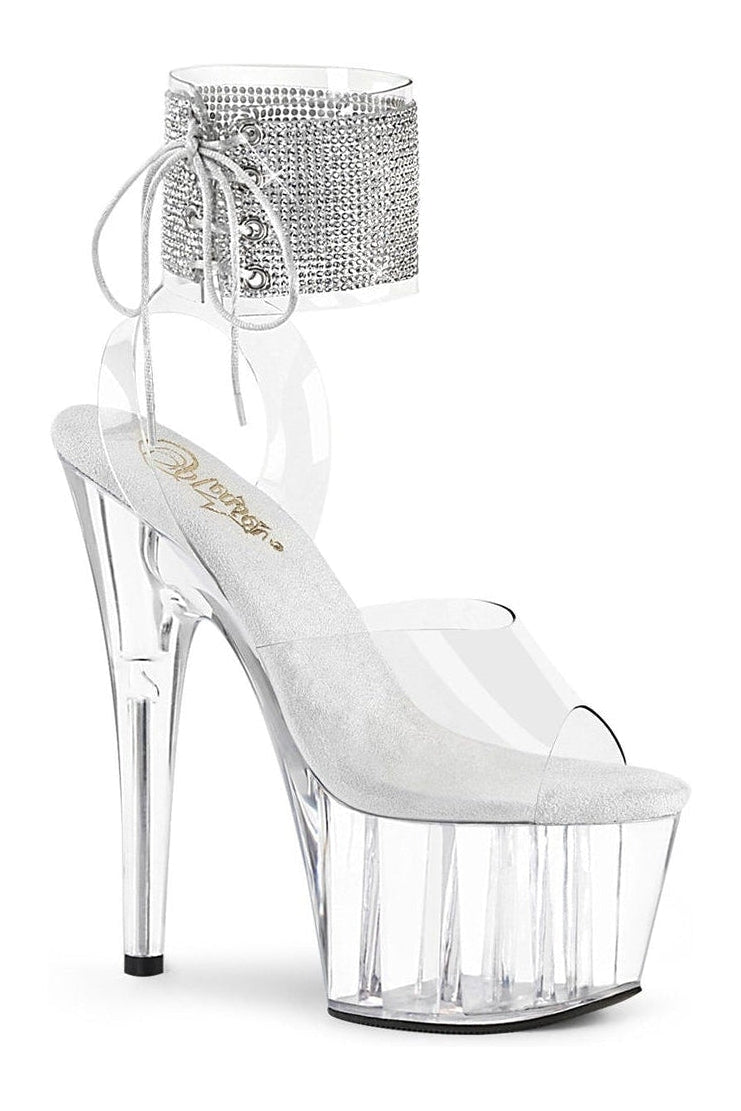 Pleaser ADORE-791-2RS Exotic Sandal in Clear Vinyl from SexyShoes.com
