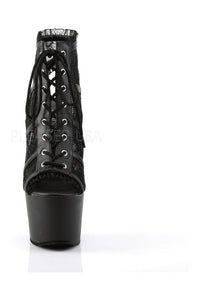 Pleaser ADORE-796LC Platform Boot in Black Faux Leather