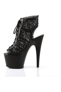 Pleaser ADORE-796LC Platform Boot in Black Faux Leather
