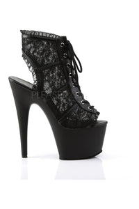 Pleaser ADORE-796LC Platform Boot in Black Faux Leather