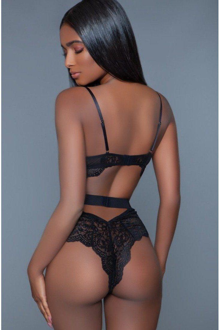 All Over Lace Underwire Bodysuit-Bodysuits-BeWicked-SEXYSHOES.COM
