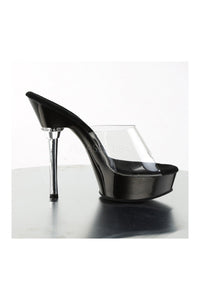 Pleaser ALLURE-601 Platform Sandal in Black Vinyl