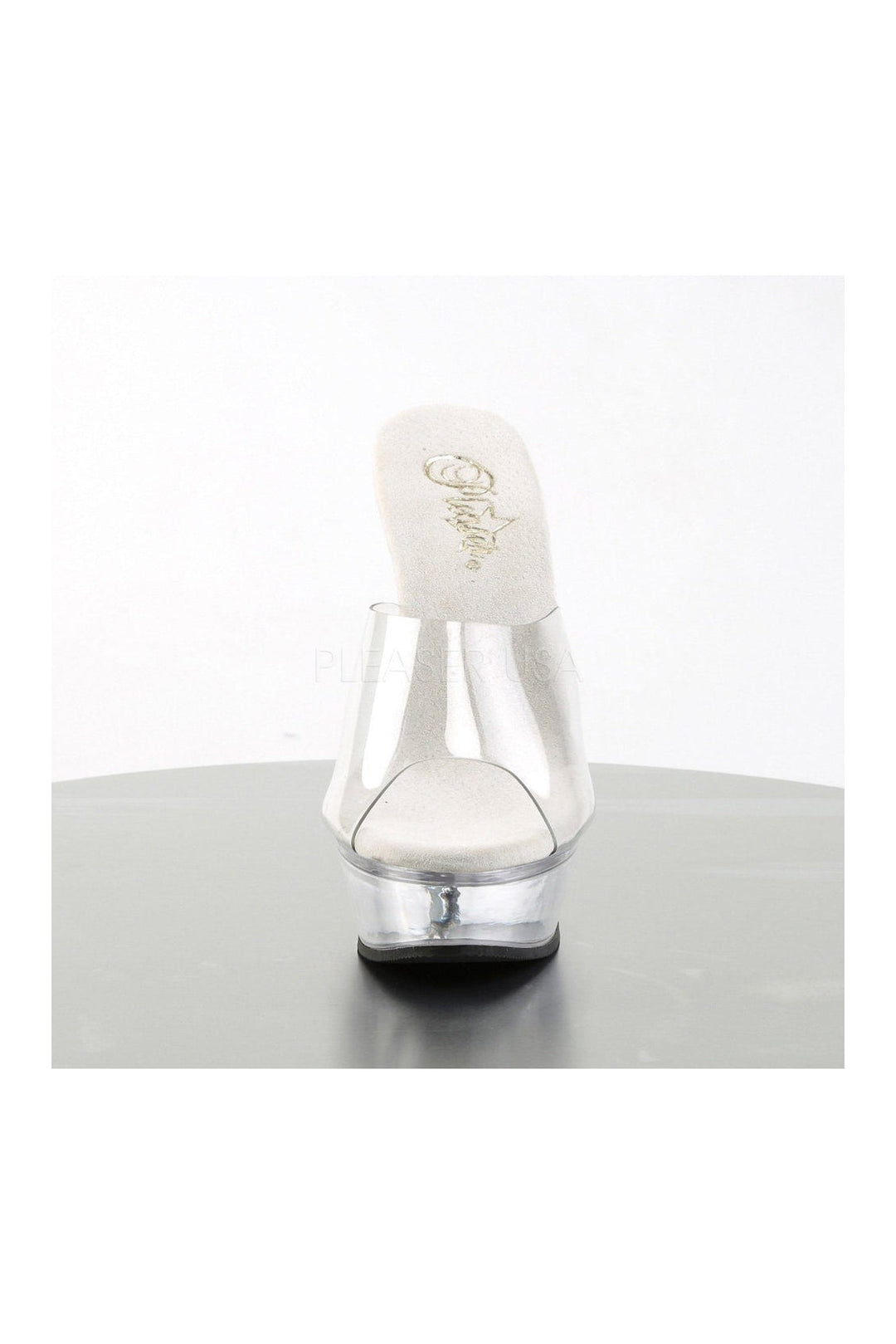 Pleaser ALLURE-601 Platform Sandal in Clear Vinyl