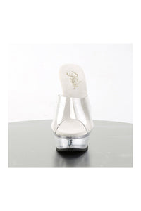 Pleaser ALLURE-601 Platform Sandal in Clear Vinyl