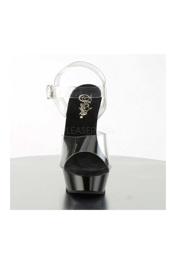 ALLURE-608 Platform Sandal | Black Vinyl-Pleaser-Sandals-SEXYSHOES.COM