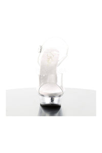 Pleaser ALLURE-608 Platform Sandal in Clear Vinyl