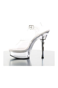 Pleaser ALLURE-608 Platform Sandal in Clear Vinyl