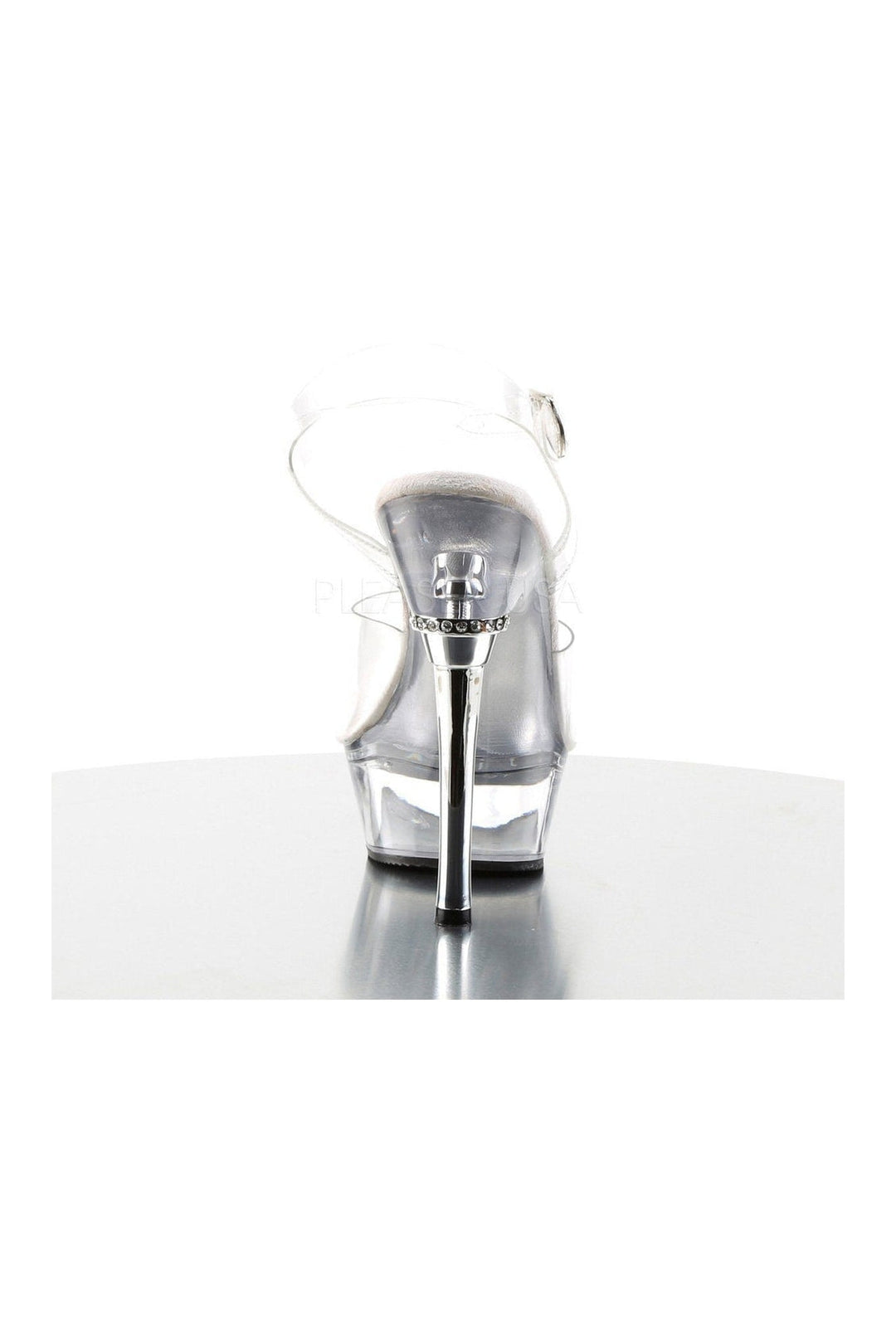 Pleaser ALLURE-608 Platform Sandal in Clear Vinyl