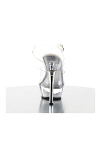Pleaser ALLURE-608 Platform Sandal in Clear Vinyl