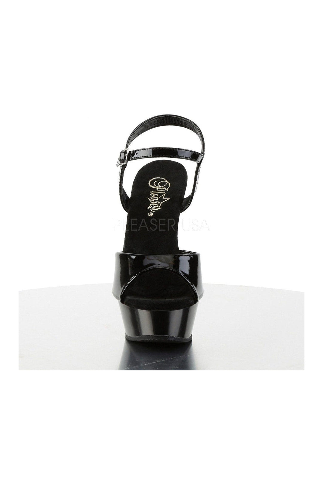 Pleaser ALLURE-609 Platform Sandal in Black Patent