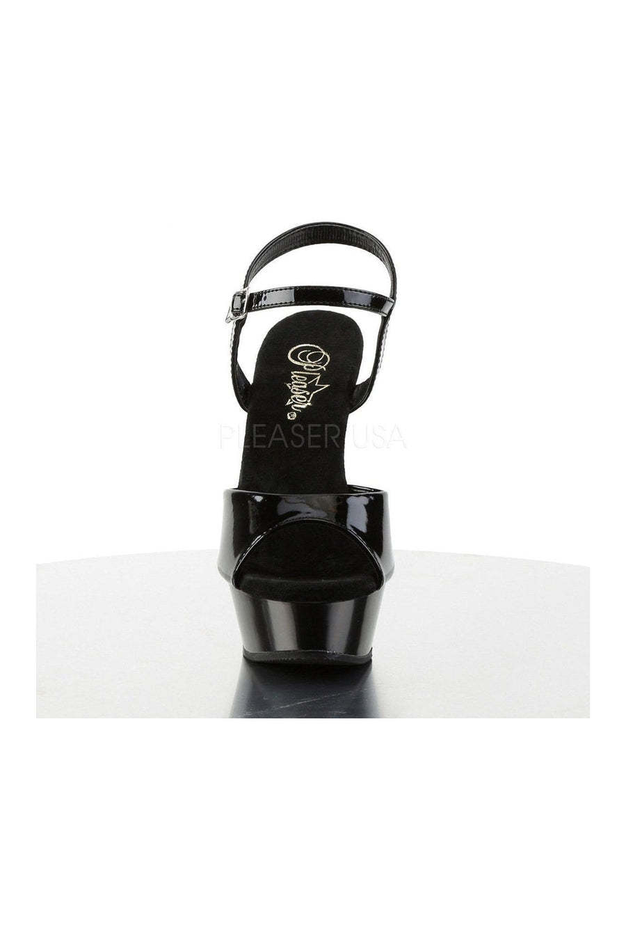 Pleaser ALLURE-609 Platform Sandal in Black Patent