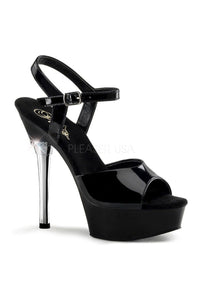Pleaser ALLURE-609 Platform Sandal in Black Patent from SexyShoes.com
