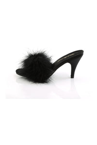 Fabulicious AMOUR-03 Slide in Black Genuine Satin