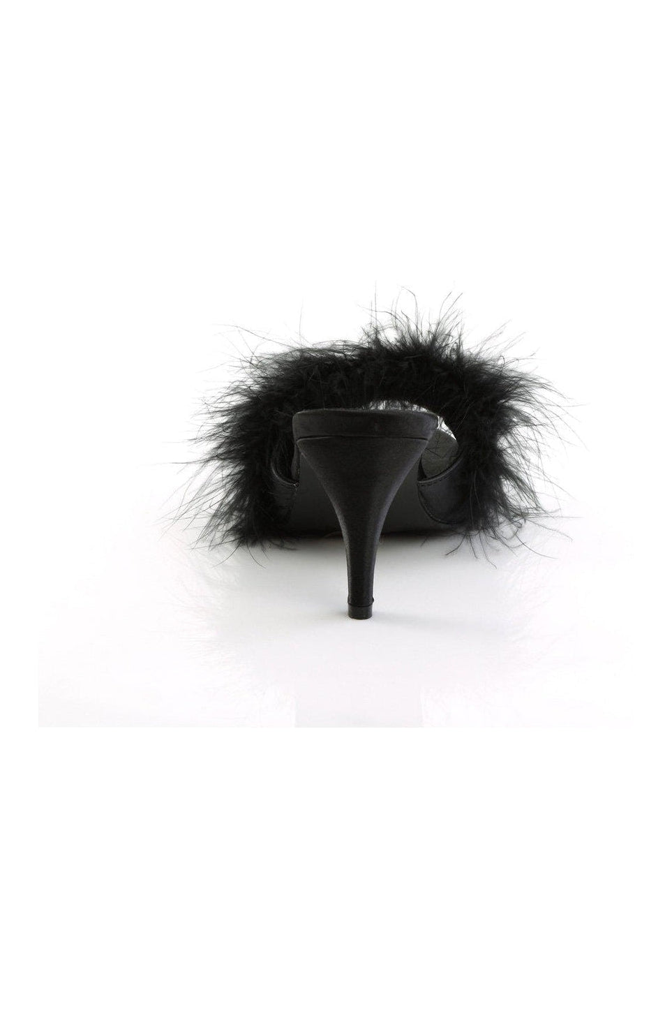 Fabulicious AMOUR-03 Slide in Black Genuine Satin