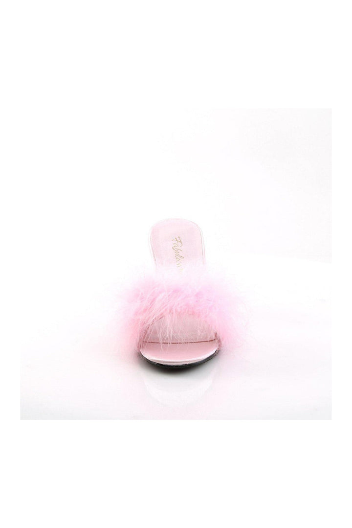 AMOUR-03 Slide | Pink Genuine Satin