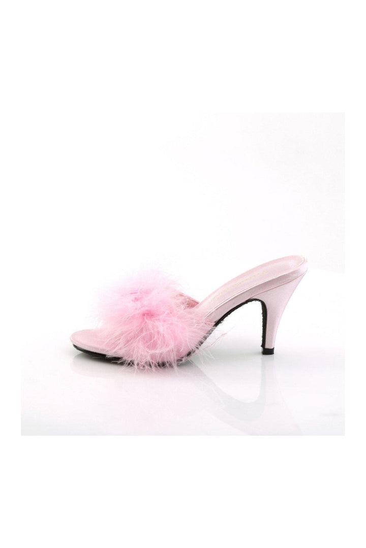 AMOUR-03 Slide | Pink Genuine Satin-Slides-Fabulicious-SEXYSHOES.COM