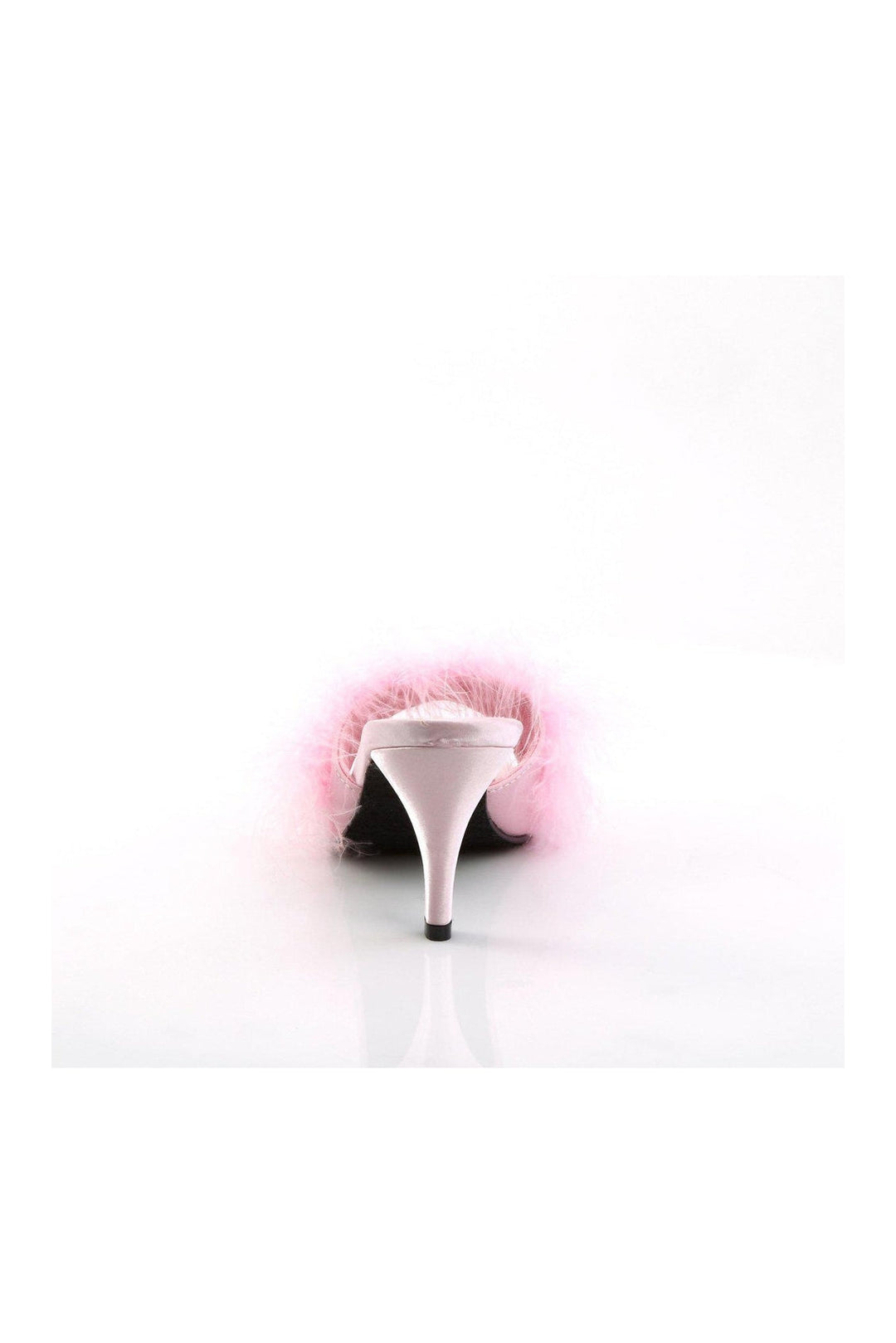 Fabulicious AMOUR-03 Slide in Pink Genuine Satin