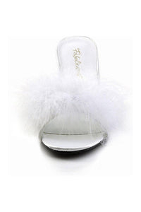 Fabulicious AMOUR-03 Slide in White Genuine Satin
