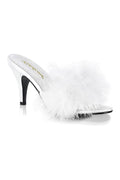 AMOUR-03 Slide | White Genuine Satin