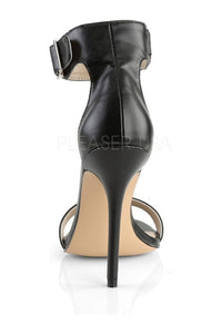 Pleaser AMUSE-10 Sandal in Black Faux Leather