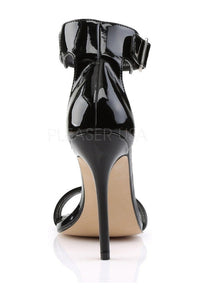 Pleaser AMUSE-10 Sandal in Black Patent