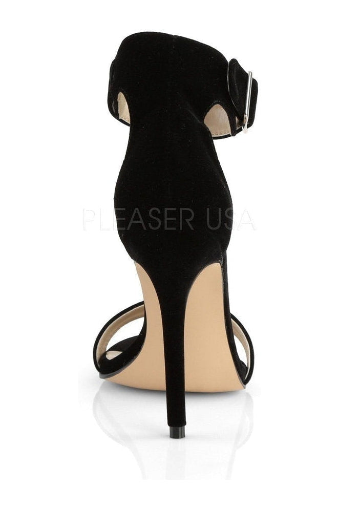 AMUSE-10 Sandal | Black Velvet-Pleaser-Sandals-SEXYSHOES.COM