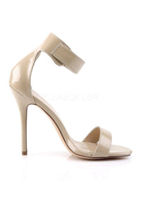 Pleaser AMUSE-10 Sandal in Bone Patent