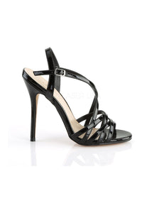 Pleaser AMUSE-13 Sandal in Black Patent