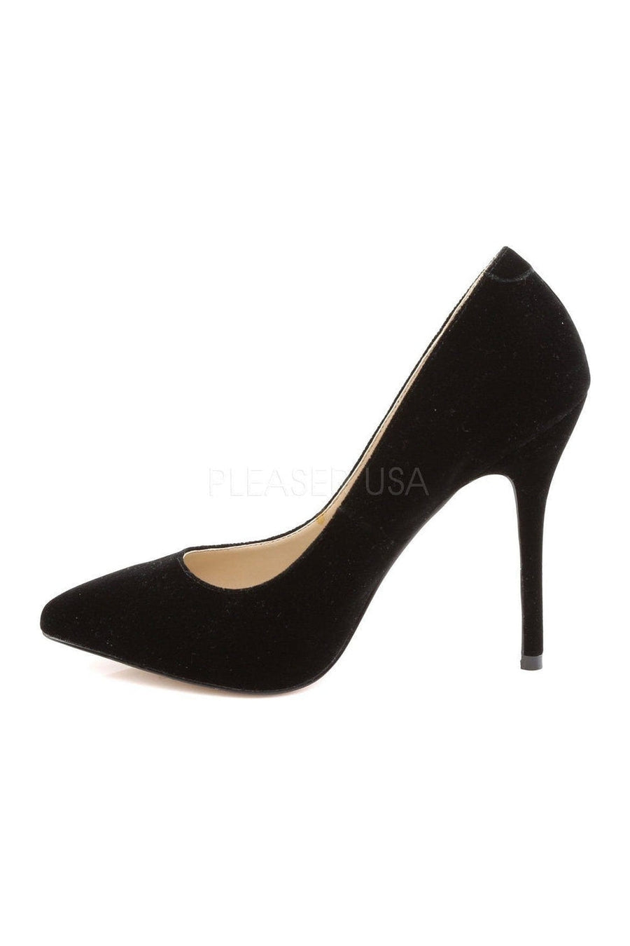 Pleaser AMUSE-20 Pump in Black Fabric
