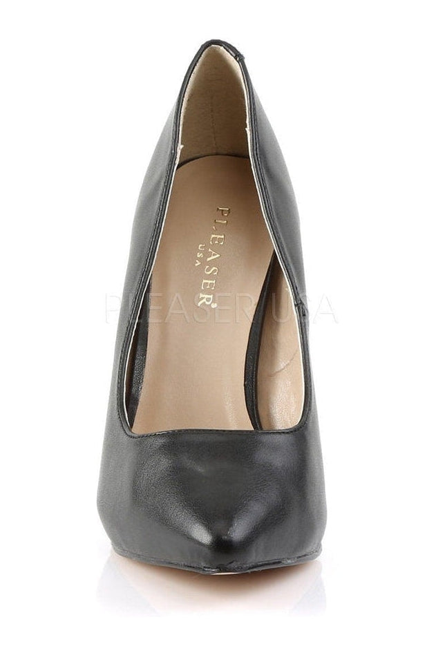 Pleaser AMUSE-20 Pump in Black Faux Leather