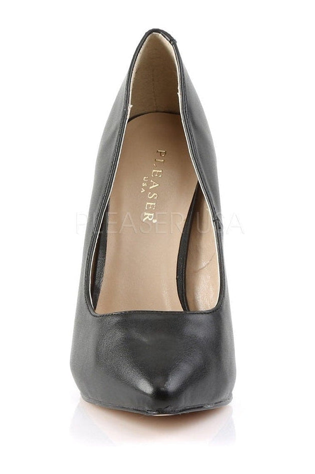 AMUSE-20 Pump | Black Faux Leather-Pleaser-Pumps-SEXYSHOES.COM