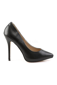 Pleaser AMUSE-20 Pump in Black Faux Leather