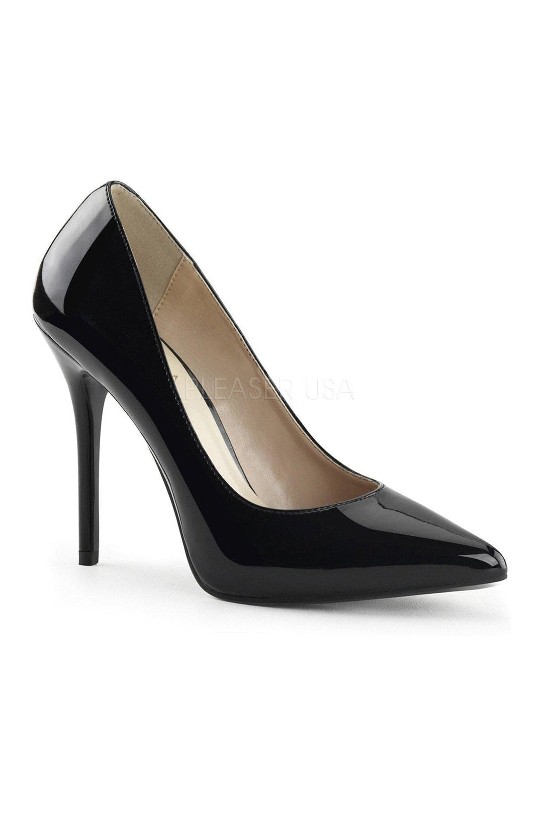 AMUSE-20 Pump | Black Patent-Pleaser-SEXYSHOES.COM