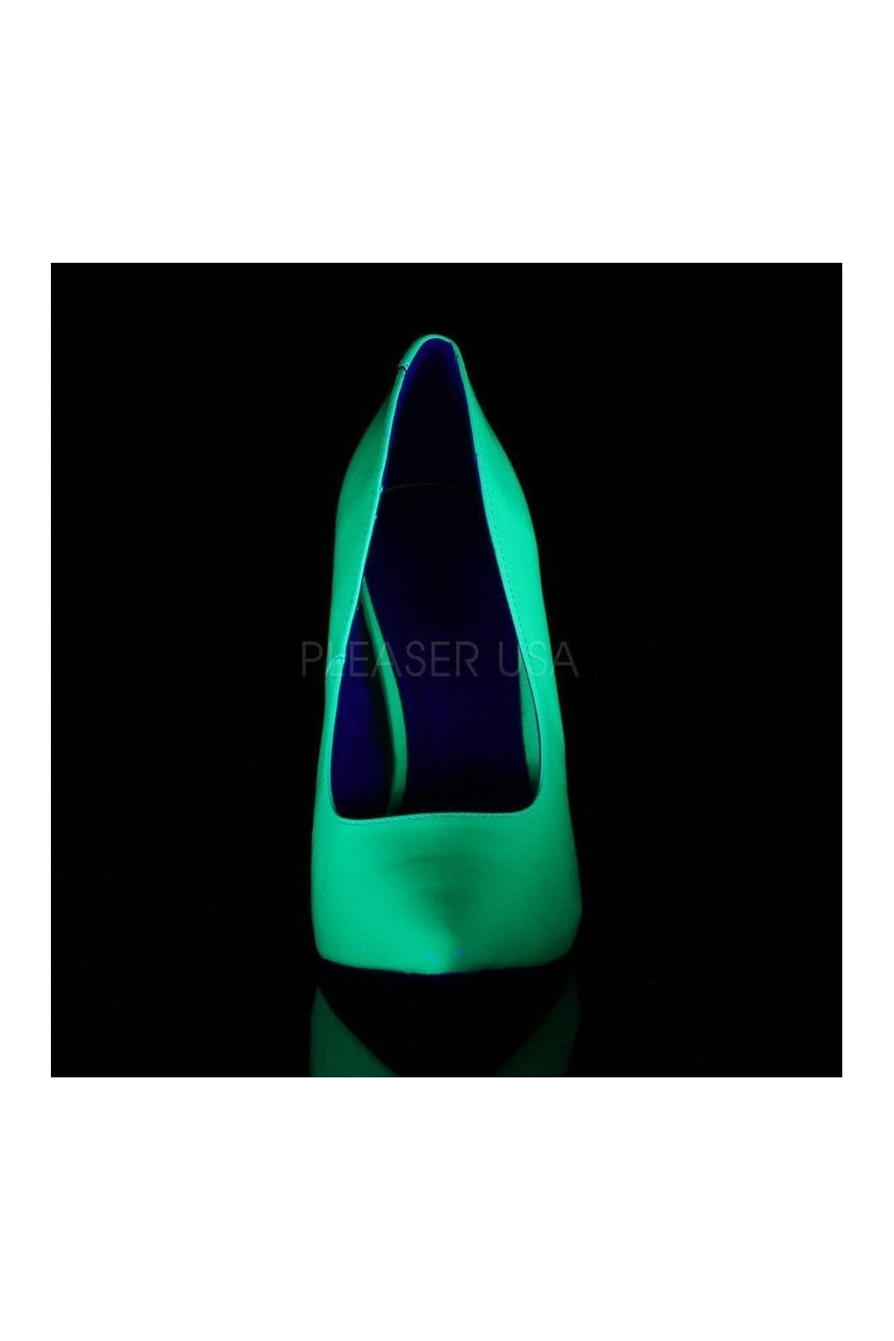 Pleaser AMUSE-20 Pump in Green Patent