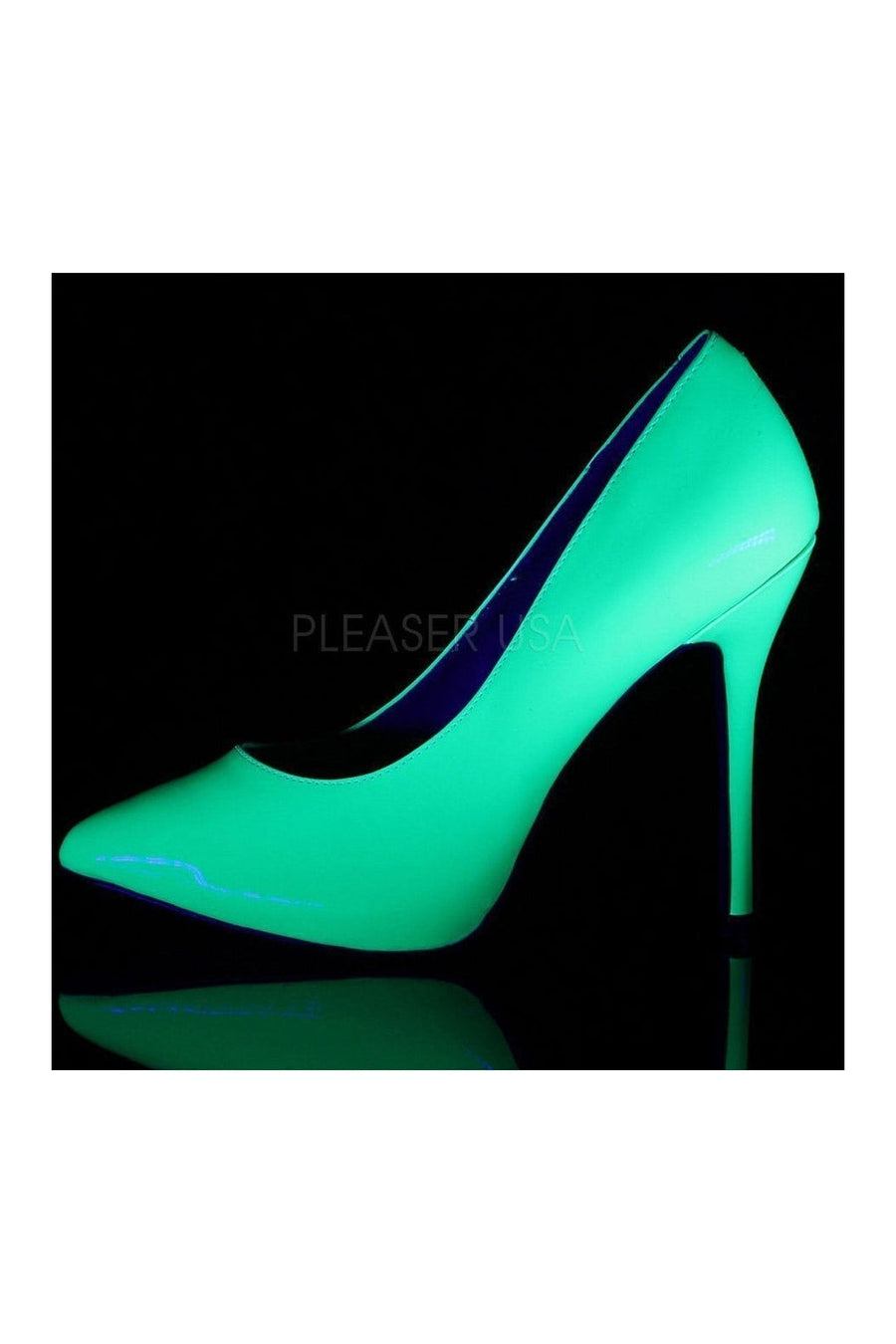 Pleaser AMUSE-20 Pump in Green Patent