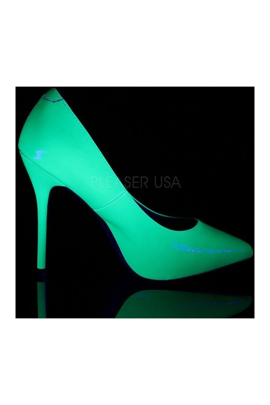 Pleaser AMUSE-20 Pump in Green Patent