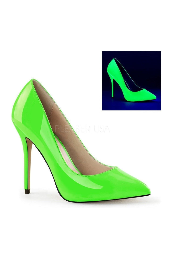 AMUSE-20 Pump | Neon Patent-Pleaser-Green-Pumps-SEXYSHOES.COM