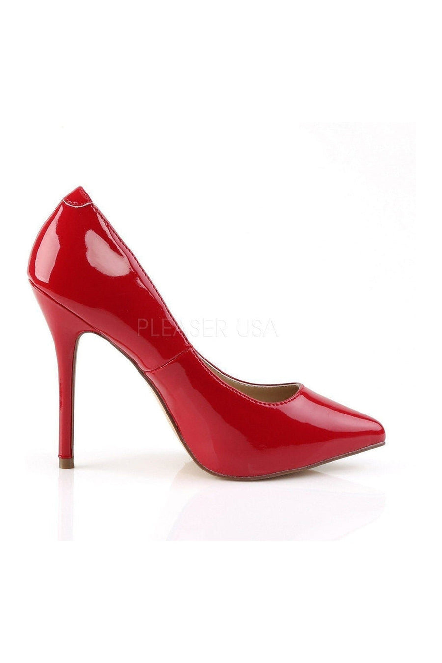 Pleaser AMUSE-20 Pump in Red Patent