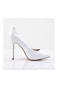 Pleaser AMUSE-20 Pump in White Patent