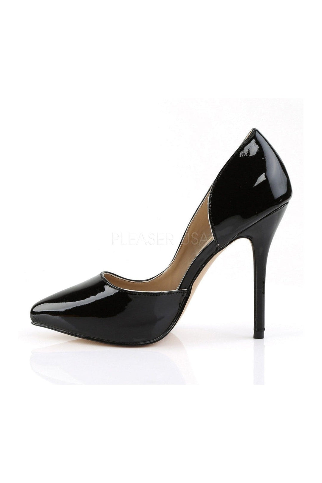 Pleaser AMUSE-22 Pump in Black Patent