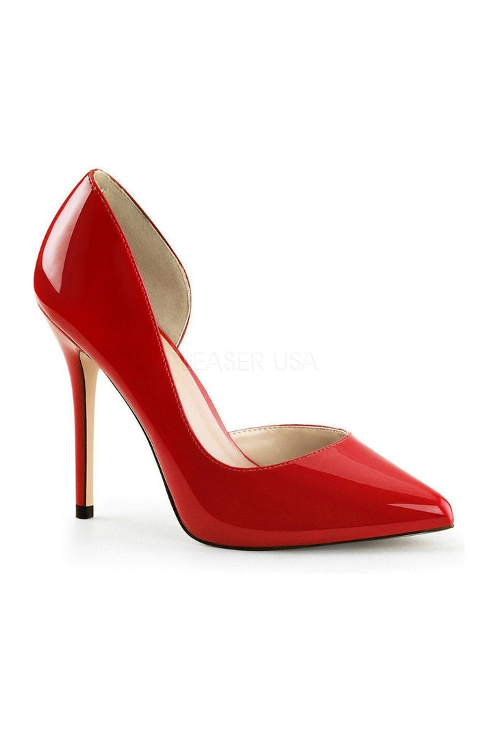 AMUSE-22 Pump | Red Patent-Pleaser-Red-D'Orsays-SEXYSHOES.COM