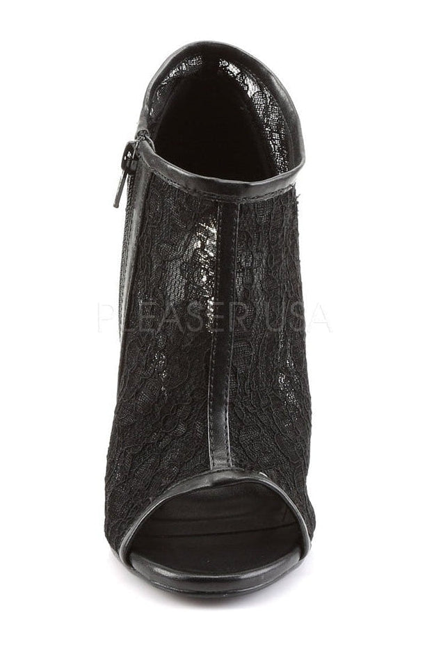 Fabulicious AMUSE-56 Bootie in Black Fabric