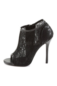 Fabulicious AMUSE-56 Bootie in Black Fabric